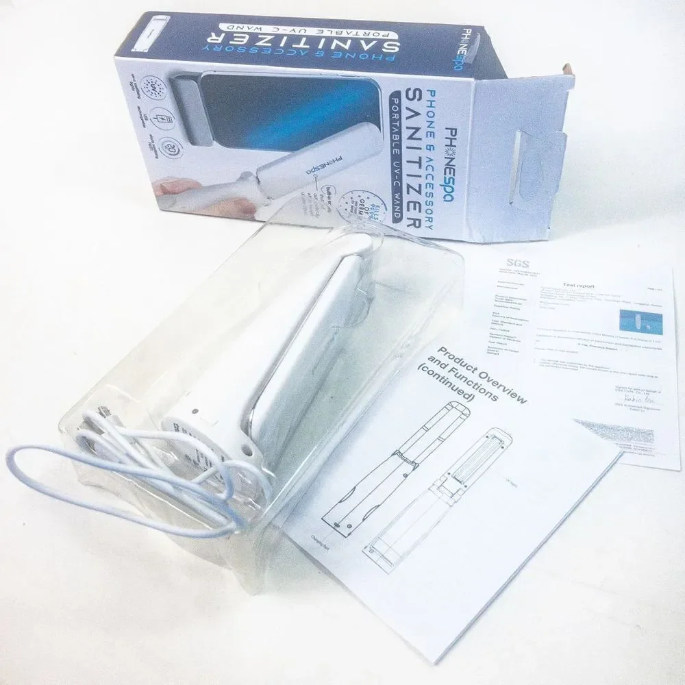 New In Box Phonespa Phone Sanitizer Portable UV-C Wand